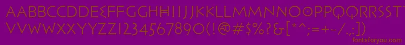 PfhellenicaserifproLight Font – Brown Fonts on Purple Background