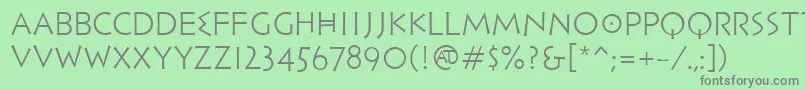 PfhellenicaserifproLight Font – Gray Fonts on Green Background