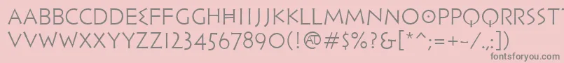 PfhellenicaserifproLight Font – Gray Fonts on Pink Background