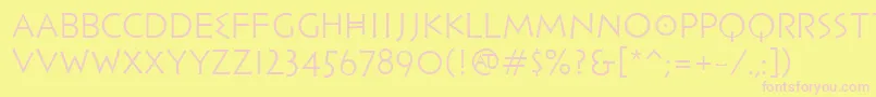 PfhellenicaserifproLight Font – Pink Fonts on Yellow Background