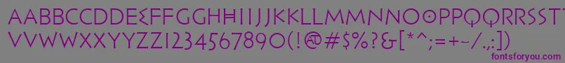 PfhellenicaserifproLight Font – Purple Fonts on Gray Background