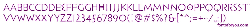 PfhellenicaserifproLight Font – Purple Fonts on White Background