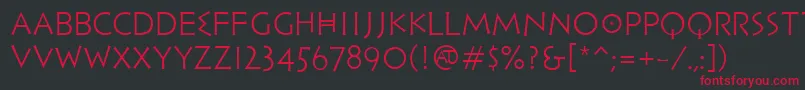 PfhellenicaserifproLight Font – Red Fonts on Black Background