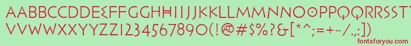 PfhellenicaserifproLight Font – Red Fonts on Green Background