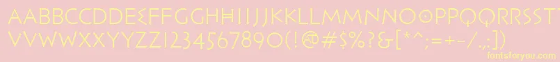 PfhellenicaserifproLight Font – Yellow Fonts on Pink Background