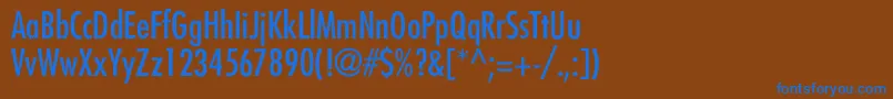 FuturaCondensedNormal Font – Blue Fonts on Brown Background