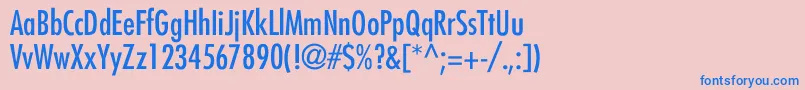 FuturaCondensedNormal Font – Blue Fonts on Pink Background