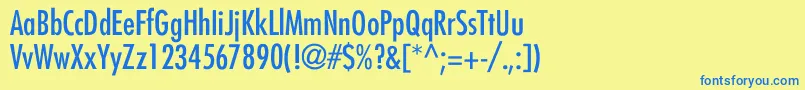 FuturaCondensedNormal Font – Blue Fonts on Yellow Background