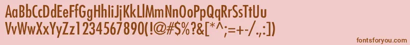 FuturaCondensedNormal Font – Brown Fonts on Pink Background