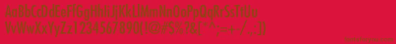 FuturaCondensedNormal Font – Brown Fonts on Red Background