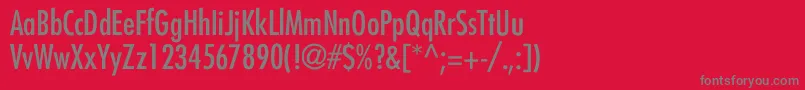 フォントFuturaCondensedNormal – 赤い背景に灰色の文字