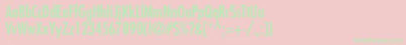 FuturaCondensedNormal Font – Green Fonts on Pink Background