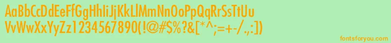 FuturaCondensedNormal Font – Orange Fonts on Green Background