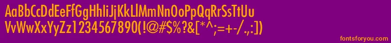 FuturaCondensedNormal Font – Orange Fonts on Purple Background
