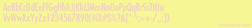 FuturaCondensedNormal Font – Pink Fonts on Yellow Background