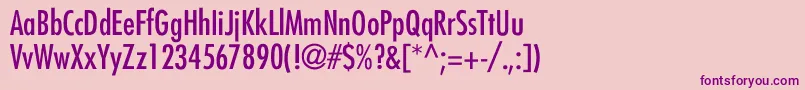 FuturaCondensedNormal Font – Purple Fonts on Pink Background