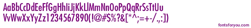 FuturaCondensedNormal Font – Purple Fonts on White Background
