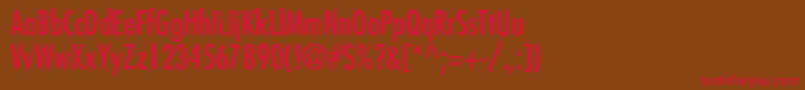 FuturaCondensedNormal Font – Red Fonts on Brown Background