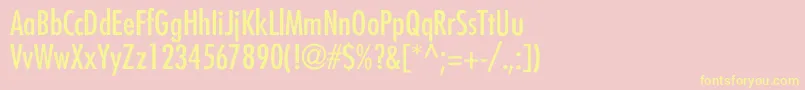 FuturaCondensedNormal Font – Yellow Fonts on Pink Background