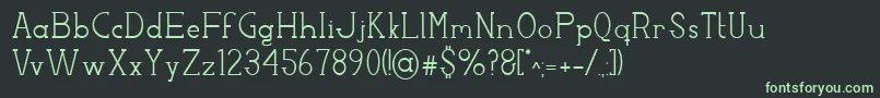 FactoryLjds Font – Green Fonts on Black Background