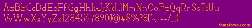 FactoryLjds Font – Orange Fonts on Purple Background