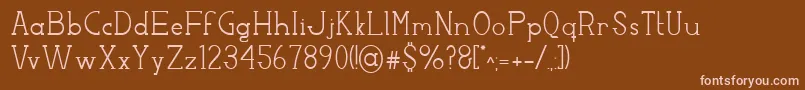 FactoryLjds Font – Pink Fonts on Brown Background