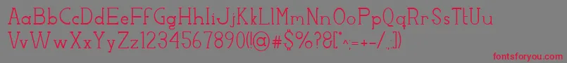 FactoryLjds Font – Red Fonts on Gray Background