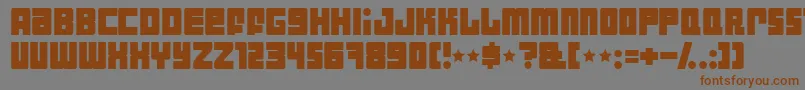 Indust Font – Brown Fonts on Gray Background