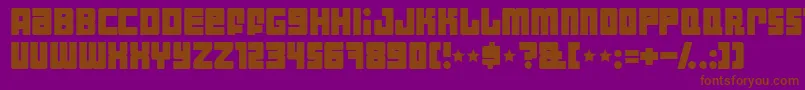 フォントIndust – 紫色の背景に茶色のフォント