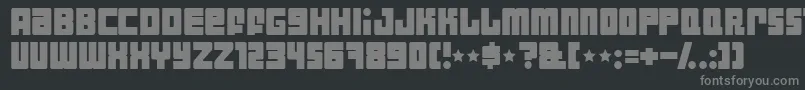 フォントIndust – 黒い背景に灰色の文字