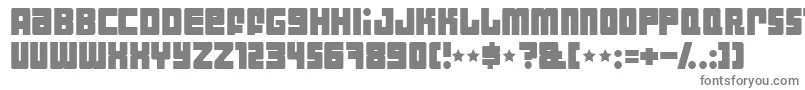 フォントIndust – 白い背景に灰色の文字
