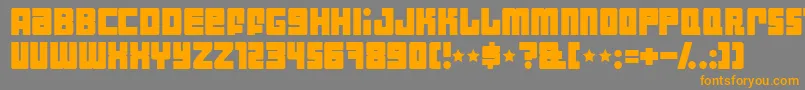 Indust Font – Orange Fonts on Gray Background