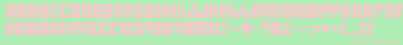 Шрифт Indust – розовые шрифты на зелёном фоне