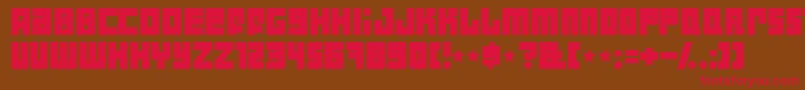 Indust Font – Red Fonts on Brown Background