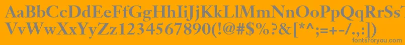 Saiba mais sobre a fonte JansonTextLt75Bold Fonte JansonTextLt75Bold – fontes cinzas em um fundo laranja