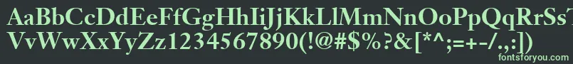 Шрифт JansonTextLt75Bold – зелёные шрифты на чёрном фоне