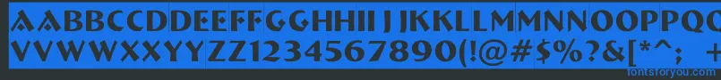 ABremensl Font – Blue Fonts on Black Background