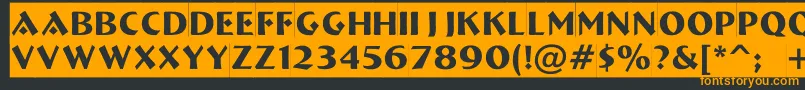 ABremensl Font – Orange Fonts on Black Background