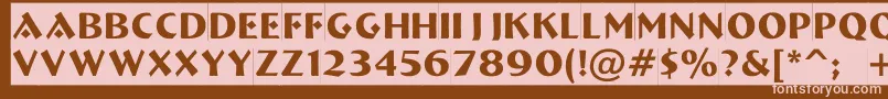 ABremensl Font – Pink Fonts on Brown Background