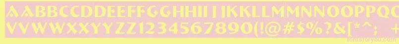 ABremensl Font – Pink Fonts on Yellow Background
