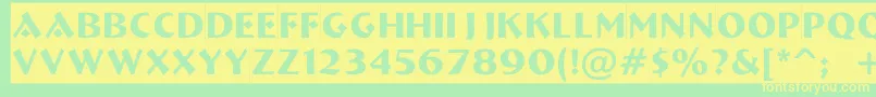 ABremensl Font – Yellow Fonts on Green Background