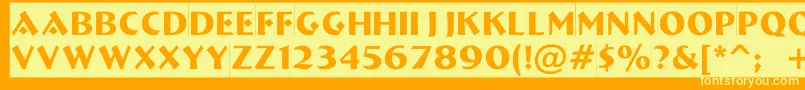 ABremensl Font – Yellow Fonts on Orange Background