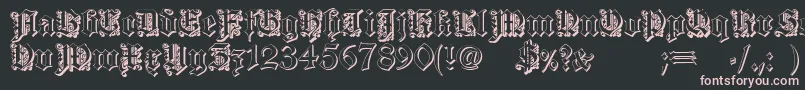 フォントDearestOutline – 黒い背景にピンクのフォント