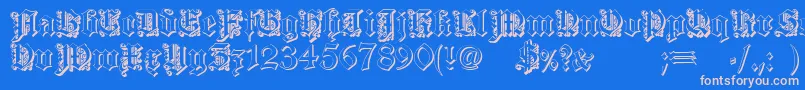 fuente DearestOutline – Fuentes Rosadas Sobre Fondo Azul