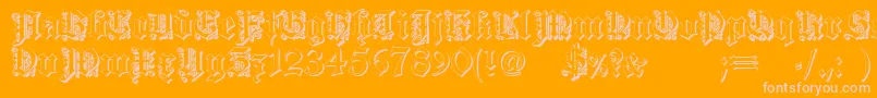 DearestOutline Font – Pink Fonts on Orange Background