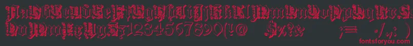 DearestOutline Font – Red Fonts on Black Background