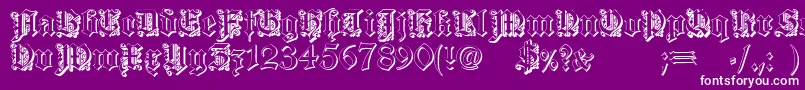 Шрифт DearestOutline – белые шрифты на фиолетовом фоне