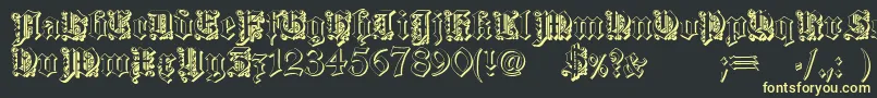 Шрифт DearestOutline – жёлтые шрифты на чёрном фоне