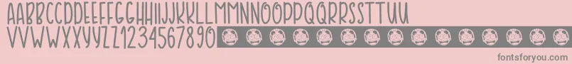 SweetyTea Font – Gray Fonts on Pink Background