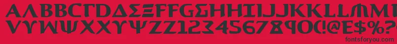 Aegis1 Font – Black Fonts on Red Background